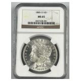 1885-O Morgan Silver Dollar, NGC MS65 1885-O Morgan Silver Dollar, NGC MS65