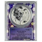 1oz Silver Germania Beasts-Fenrir PCGS MS70 1oz Silver Germania Beasts-Fenrir PCGS MS70