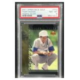 2001 U.D Golf Tiger Woods Tales TT3 PSA 8