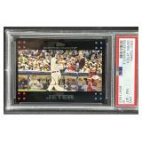 2007 Topps Derek Jeter w/ Bush/Mantle PSA 8