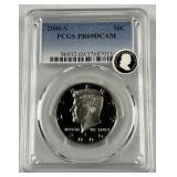 2000-S JFK Clad Half Dollar, PCGS PR69DCAM