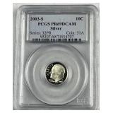 2003-S Silver Prf. Roosevelt Dime PCGS PR69DC