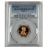 1979-S Proof Lincoln Cent T1 PCGS PR68RD DC