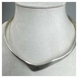 925 Silver Mexico Modernist Collar Cuff Necklace
