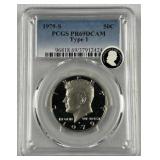 1979-S T1 JFK Clad Half Dollar, PCGS PR69DC
