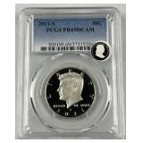 2011-S JFK Clad Half Dollar, PCGS PR69DCAM