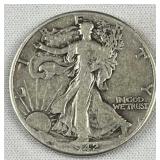 1942 Walking Liberty Silver Half Dollar, US 50c