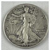 1939 Walking Liberty Silver Half Dollar, US 50c