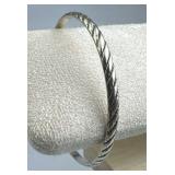 925 Silver B.Kirk & Son Vtg Twisted Rope Bangle Br