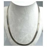 925 Silver Italy Wide Herringbone Chain Necklace