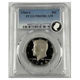 1984-S JFK Clad Half Dollar, PCGS PR69DCAM