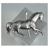 925 Silver Vintage Carousel Horse Brooch/Pin