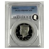 1990-S JFK Clad Half Dollar, PCGS PR69DCAM