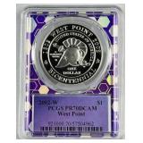 2002-W West Point Silver Dollar PCGS PR70DC