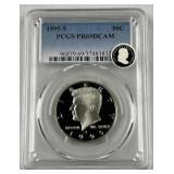 1995-S JFK Clad Half Dollar, PCGS PR69DCAM