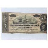 1864 Confederate States, Richmond $20 Blue Bk