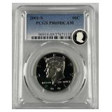2001-S JFK Clad Half Dollar, PCGS PR69DCAM
