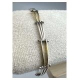 925 Silver Italy Two Tone Trellis-Like Link Bracel