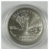1999 Silver Uncirculated Yellowstone Dollar 90%