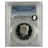 1987-S JFK Clad Half Dollar, PCGS PR69DCAM