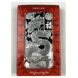 10oz Troy Pure Silver PAMP Dragon Art Bar .999