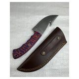 Handmade Steel Gut Skinner Knife w/ Sheath