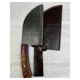 Damascus Steel Fixed Blade Knife w/ Sheath