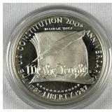 1987 Silver Proof Constitutional Dollar 90%