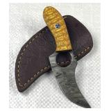 Damascus Steel Karambit Blade Knife w/ Sheath
