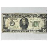 1934B New York US $20 Federal Reserve Note