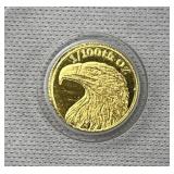 1/100th Oz Gold .999 Eagle Round, Monarch