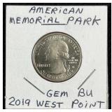 2019-W West Point American Memorial Quarter