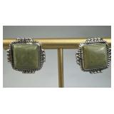 925 Silver Native American Single Pale Green Stone