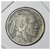 1917-D Better Date Buffalo Nickel, Extra Fine