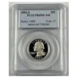 1993-S Proof Washington Quarter, PCGS PR69