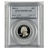 1991-S Proof Washington Quarter, PCGS PR69