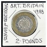 1988 Great Britain 2 Pounds Coin, Bimetal