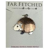 925 Silver "Far Fetched" Mixed Metals Hedgehog P