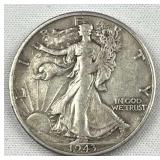 1943-S Walking Liberty Silver Half Dollar, US 90%
