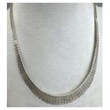 925 Silver Italy Vtg.Cleopatra Fringed Collar-Styl