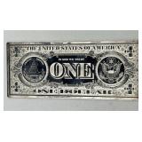 4oz Troy Silver Bar, US $1 Bill Style .999 Fine