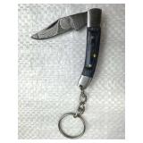 Damascus Steel Folding Blade Keychain Knife