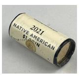 $25 Mint Roll 2021-D Native American $1, BU