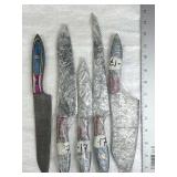 (5) Damascus Steel Chef