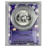 1954-D Franklin Silver Half Dollar, PCGS MS64