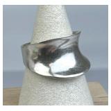 925 Silver Wide Concave Band Ring