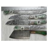 (5) Damascus Steel Chef
