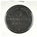 1867 German States - Prussia 3 Pfenninge