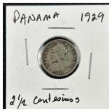 1929 Panama 2-1/2 Centesimos Coin