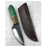 Handmade Steel Fixed Blade Knife w/ Sheath